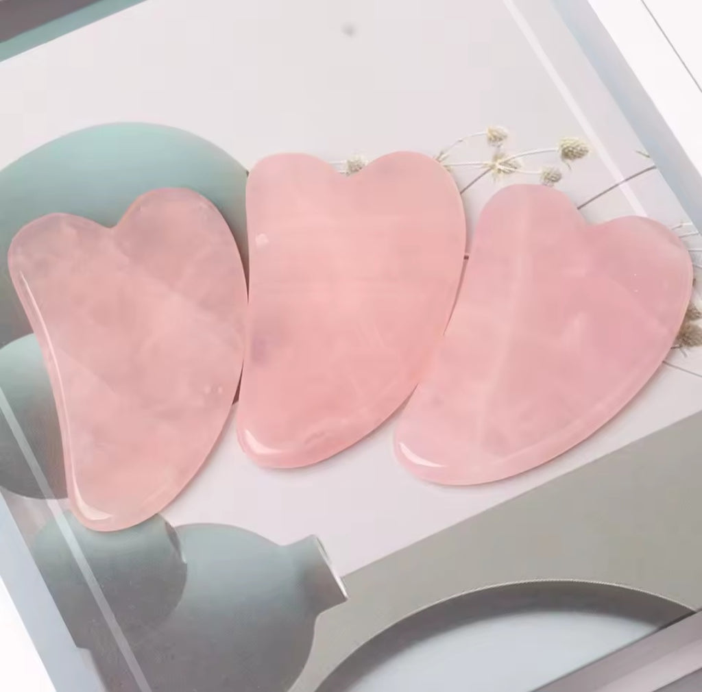Gua Sha Rose Quartz - Facial Massager