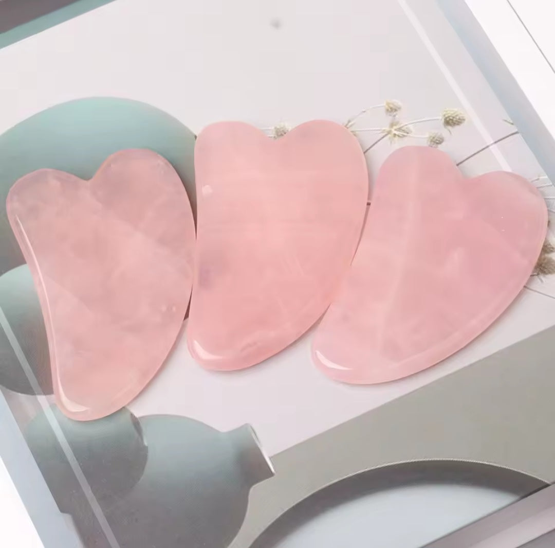 Gua Sha Rose Quartz - Facial Massager